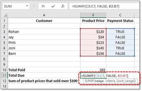 what is the function of sum if in excel