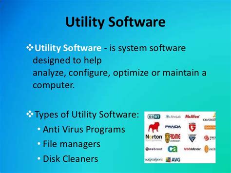 what is the function of utility software class 7