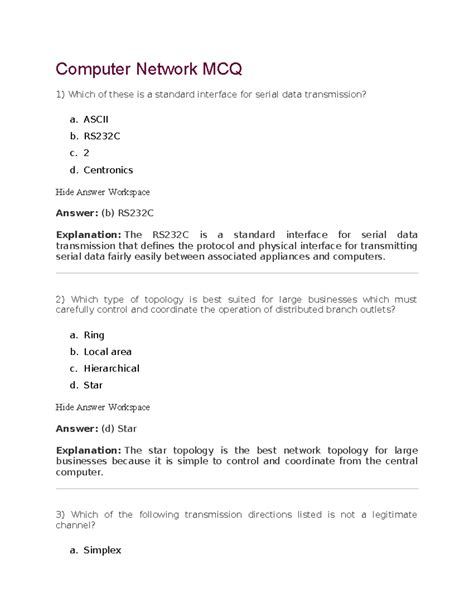 what is the fundamental purpose of a computer network mcq