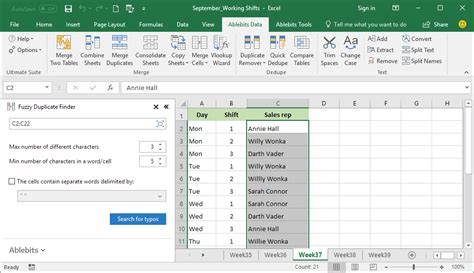 what is the fuzzy vlookup formula in excel