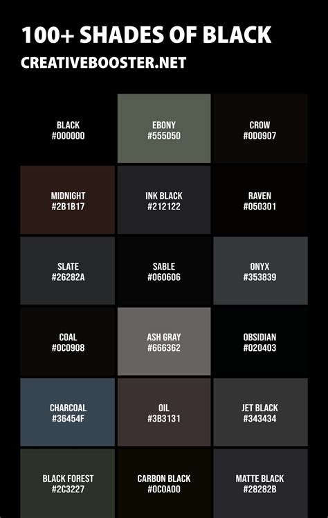 what is the hexadecimal color code for black