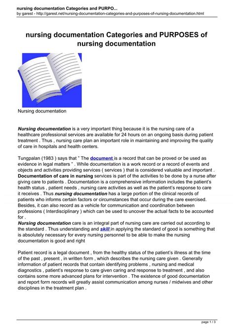 what is the importance of documentation in nursing