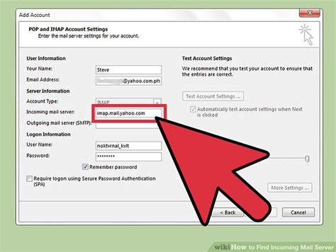 what is the incoming mail server for a gmail account