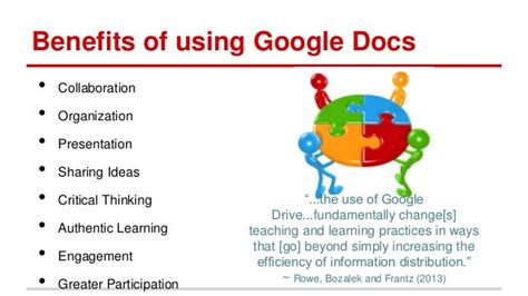 what is the key advantage of using google docs for collaboration