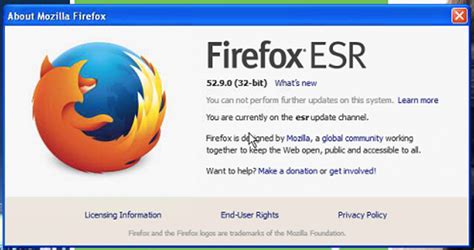 what is the last version of firefox for windows xp