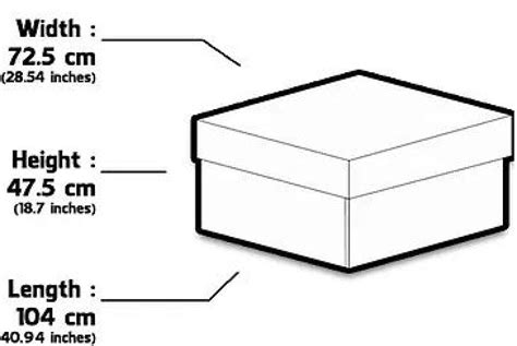 what is the length width and height of a shoe box