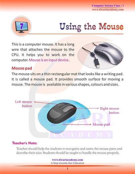 what is the main function of mouse for class 1