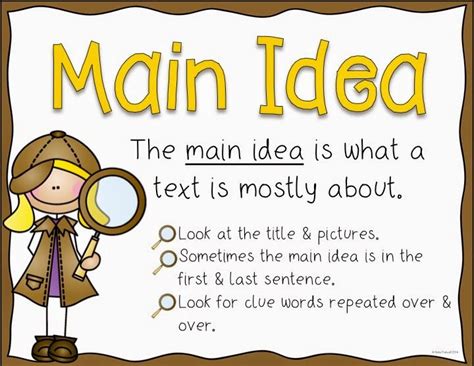 what is the main idea or point of an informational text
