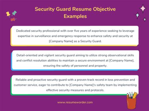 what is the main objective of a security guard