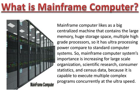 what is the main use of mainframe computer