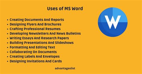what is the main use of ms word