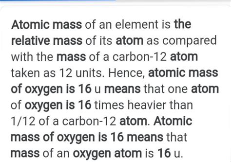 what is the mass contribution of oxygen 16