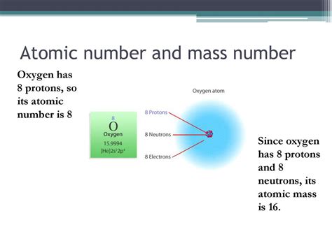 what is the mass number for an oxygen atom that contains 8 neutrons