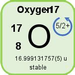 what is the mass number of oxygen 17