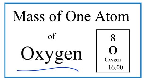 what is the mass number of oxygen ion