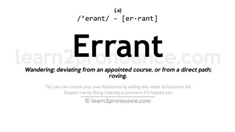 what is the meaning of errant