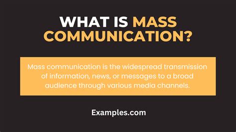 what is the meaning of mass communication examples