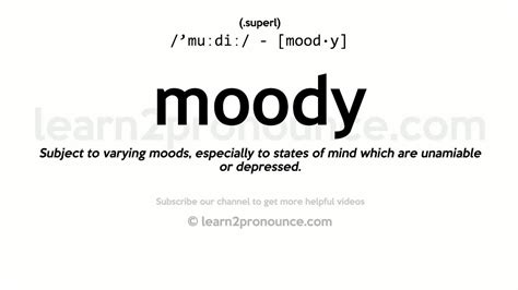 what is the meaning of moody in tagalog