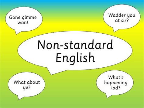 what is the meaning of non standard english