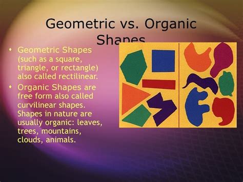 what is the meaning of organic shape in art