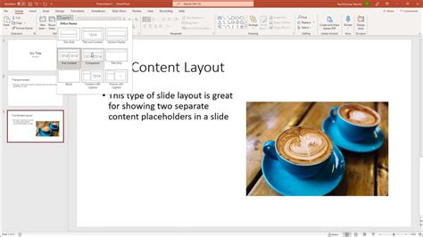 what is the meaning of slide layout in ms powerpoint