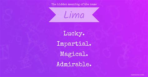what is the meaning of the name lima