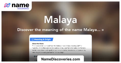 what is the meaning of the name malaya