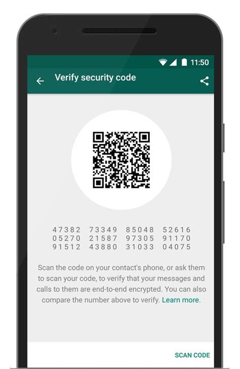 what is the meaning of verify security code in whatsapp