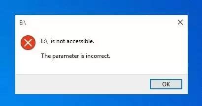 what is the meaning of wrong parameters