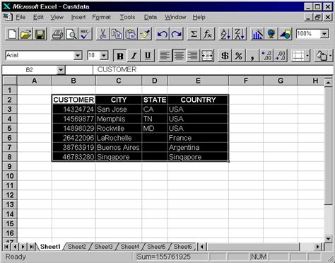 what is the normal excel file format