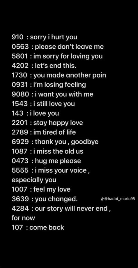 what is the number code for love