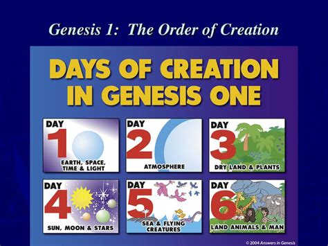 what is the order of creation