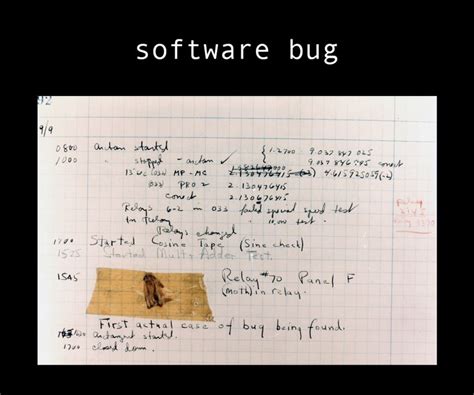 what is the origin of the term bug in software