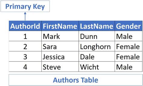 what is the primary key in a table