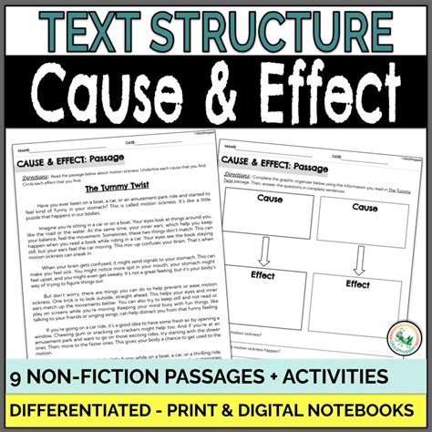 what is the purpose of a cause effect text structure