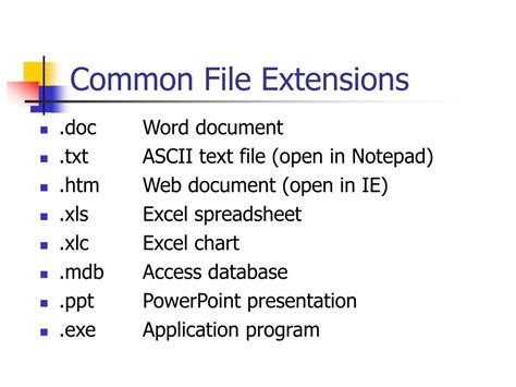 what is the purpose of a file extension in computer system