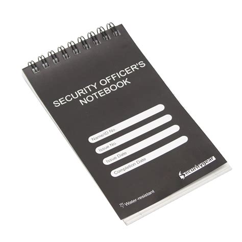 what is the purpose of a security guards notebook