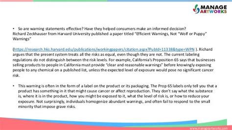 what is the purpose of a warning statement
