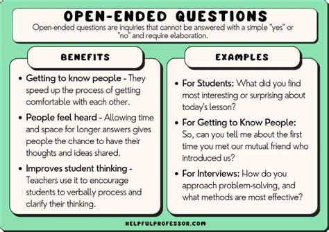 what is the purpose of asking open ended questions during an interview