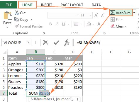 what is the purpose of autosum in excel