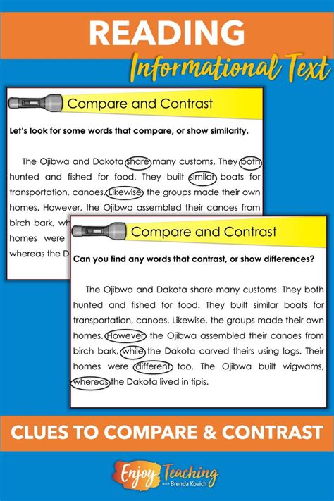 what is the purpose of compare contrast text structure