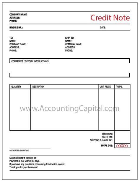 what is the purpose of credit note in accounting