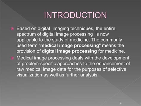 what is the purpose of medical image processing