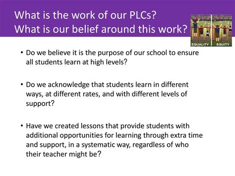 what is the purpose of plc in schools