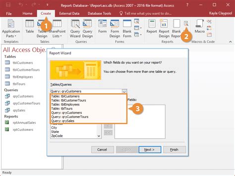what is the purpose of report wizard in microsoft access