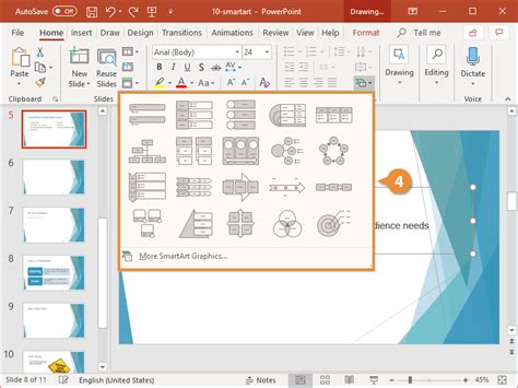 what is the purpose of smartart in powerpoint 2016
