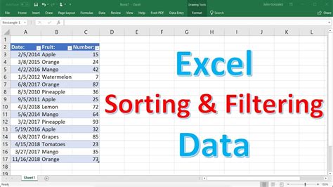 what is the purpose of sorting and filtering data in excel