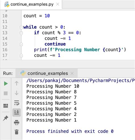 what is the purpose of the continue statement in python loops