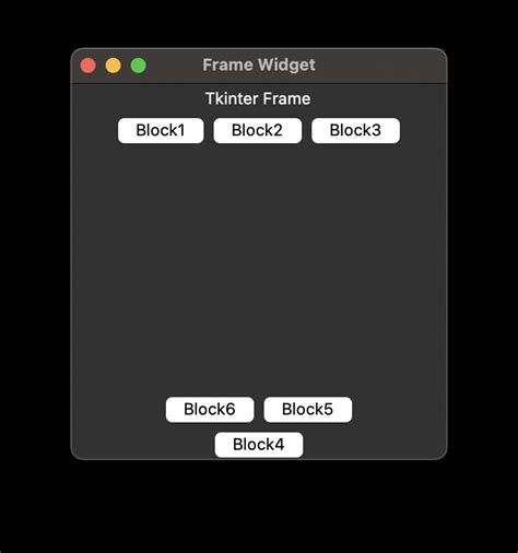 what is the purpose of the frame widget in tkinter