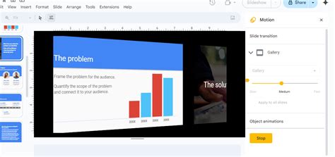 what is the purpose of transition effects in google slides